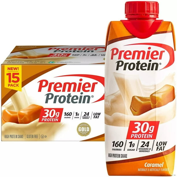 Premier Protein High Protein Shake, Caramel 160 Calories 24 s