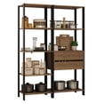 thumbnail image 3 of Madesa Kitchen Pantry Storage Rack with 2 Drawers and Open Shelves 51"L Multiuse Modular Cabinet for Kitchen Organization - Black/Brown, 3 of 11