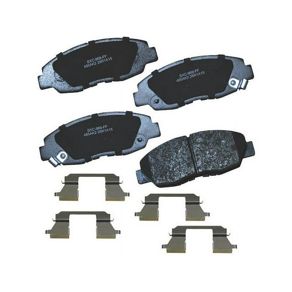 Front Brake Pad Set - Compatible with 1996 - 2011 Honda Civic 1997 1998 1999 2000 2001 2002 2003 2004 2005 2006 2007 2008 2009 2010