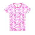 thumbnail image 2 of Just Love Pajamas for Girls Snug-Fit Cotton Girls PJ Set Short Sleeve Tee & Shorts (Pink - Camo Unicorn, 14-16 Years), 2 of 3