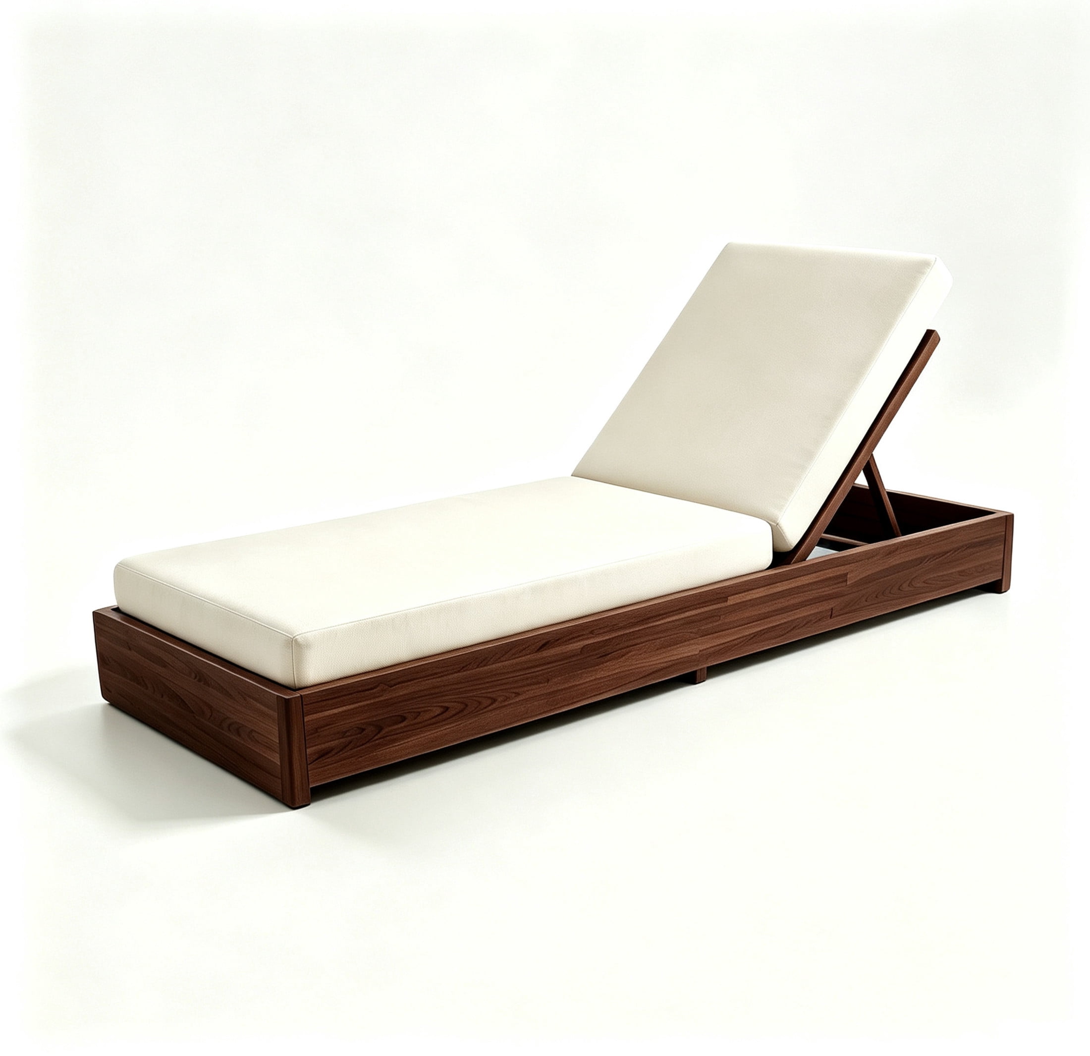 Christopher Knight Home 79" Outdoor Wood Chaise Lounge with Cushion, Adjustable 5-Position, Brown