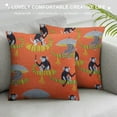 thumbnail image 3 of Nawypu  Throw Pillow Cover Soft Comfortable Decorative Square Cushion Pillowcase for Home Sofa Couch Bed Office Car(Orange Monkeys), 3 of 5
