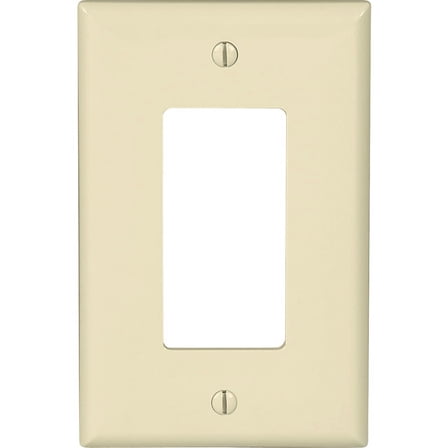 Cooper PJ26A Almond Unbreakable Mid-Size Single Gang Decorator Wall Plate