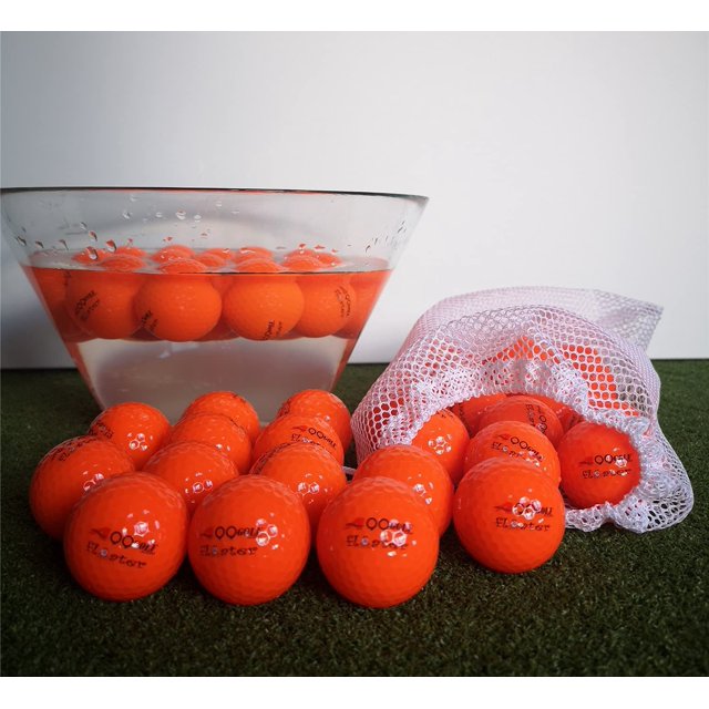 A99 Golf 96pcs Floater Balls Floating Float Water Range Pool Pond Balls Water Fun Orange w Mesh Carry Bag
