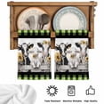 thumbnail image 5 of Farmhouse Cow Sheep Kitchen Towels Set of 3, Farm Animal Green Buffalo Plaid Absorbent Dish Towels for Kitchen, Microfiber Hand Towel, Quick Drying Tea Towel for Cleaning Decorative Dishcloths, 5 of 7