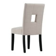 thumbnail image 5 of Weston Home Landen Keyhole Linen Dining Side Chair, Beige (Set of 2), 5 of 6
