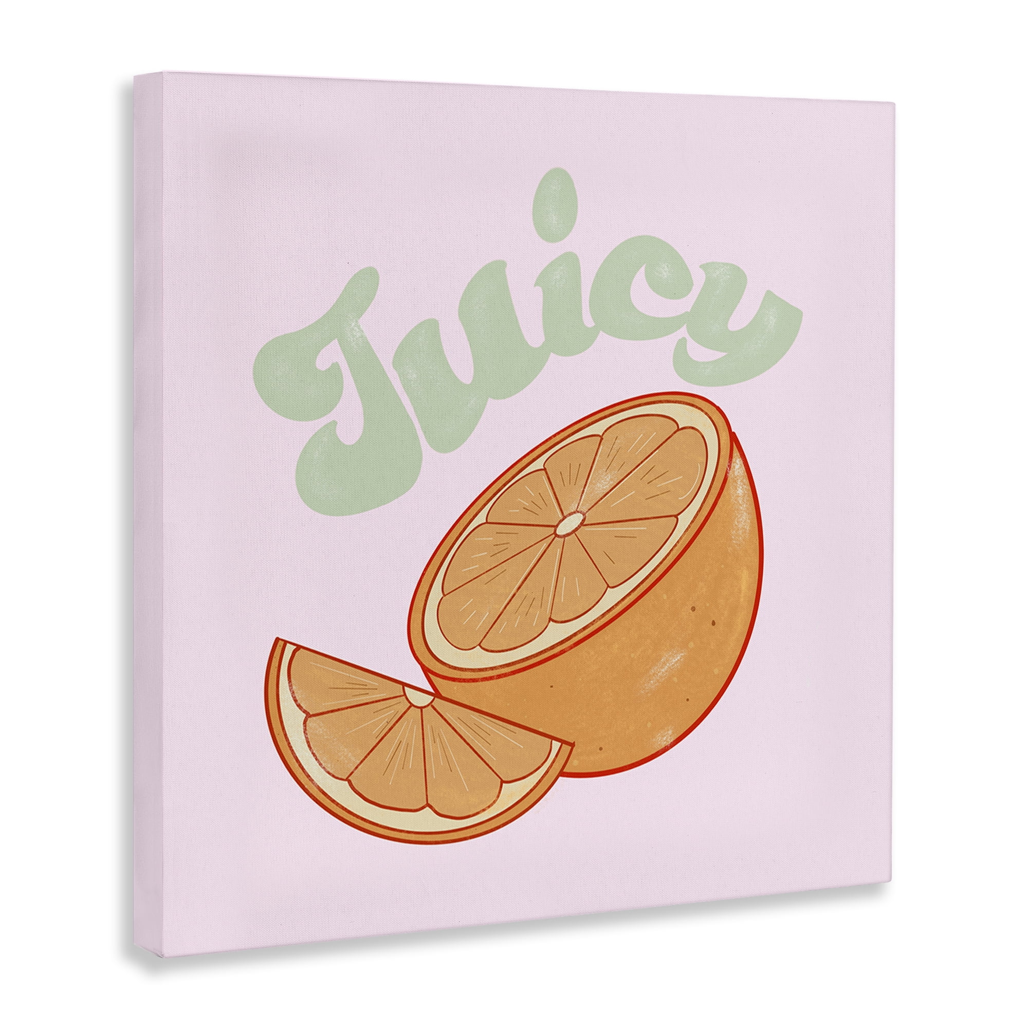 Stupell Industries Juicy Citrus Slice Food & Beverage Painting Wrapped Canvas Art Print Wall Art, 30 x 30