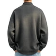 thumbnail image 4 of Atkumj Crewneck Sweatshirt Trendy Waffer Knit Henley Neck Long Sleeve Sweatshirt Versatile Solid Color Men Pullover for Fall Winter M, 4 of 5