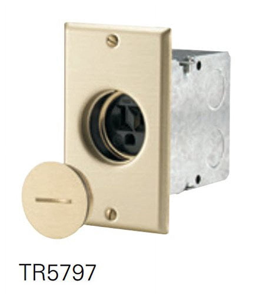 Cooper Wiring TR5797 Brass Floor Tamper Receptacle Single