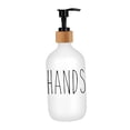 thumbnail image 2 of Dispensador de jabón líquido 500ml Contenedor de líquido Dispensador de ducha Botella de líquido para manos blancas, 2 of 9