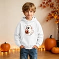 thumbnail image 6 of Unisex Boys Girls Fashion Print Hoodies Long Sleeves Hooded Pullover Sweatshirt Fall Winter Halloween Top Clothes White 9-10 Years, 6 of 7