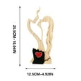 thumbnail image 3 of Hand-Carved Wooden Abstract Couple Sculpture - Eternal Love Home Decor, Valentine's Day Anniversary Gift, 3 of 5