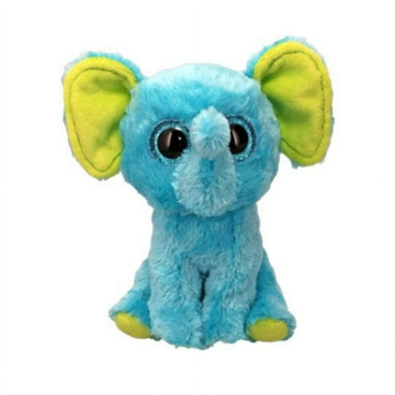 Ty Beanie Boos - Trunkles the Blue Elephant  – Glitter Eyes  - Stuffed Animal