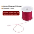thumbnail image 2 of 1 Roll Nylon Beading Thread Knotting Cord 0.6mm 50 Yards Braided Nylon Crafting Satin String, Maroon, 2 of 5