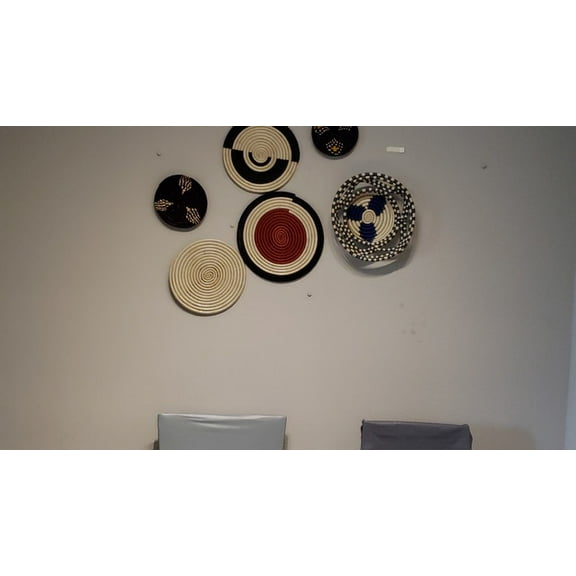 Basket wall décor, Black/White