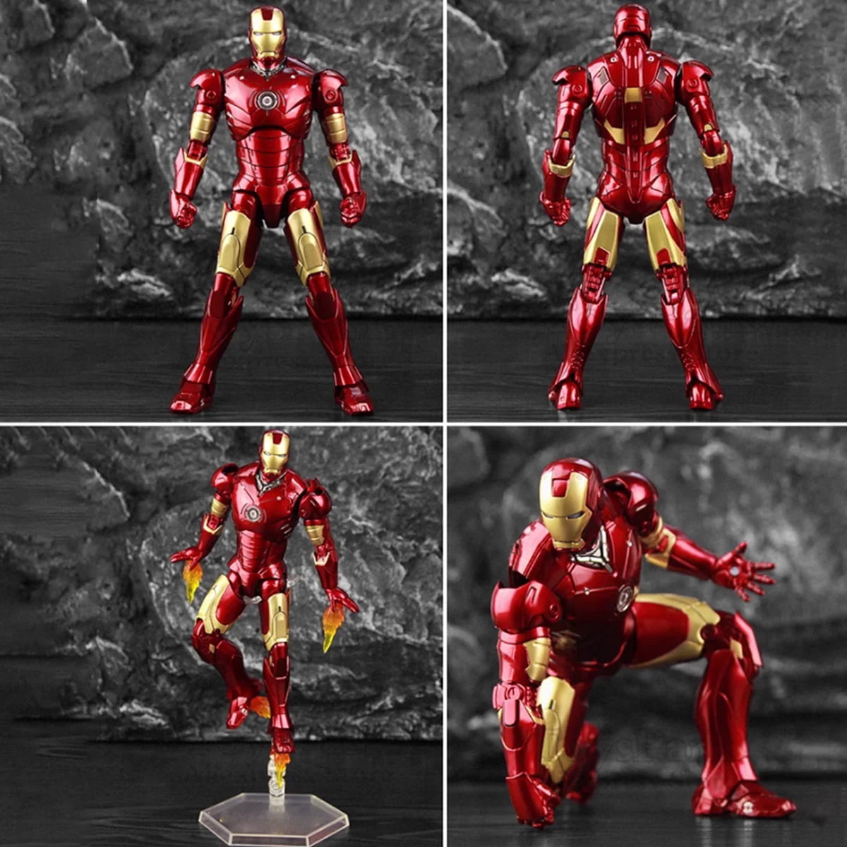 ZD Toys 1/10 Scale Iron Man MK3 Red and Gold Suit Collectors Action Figure