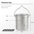 thumbnail image 2 of Taza de camping THYBROS Titanium 750 ml con Titanium Spork, 2 of 7