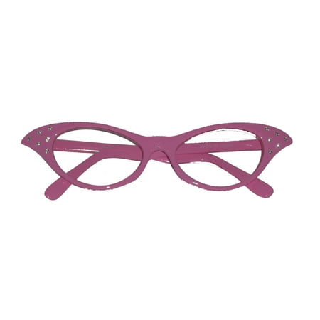 Rhinestone 1950s Cat Eye Glasses SG6CL/2 - Pink