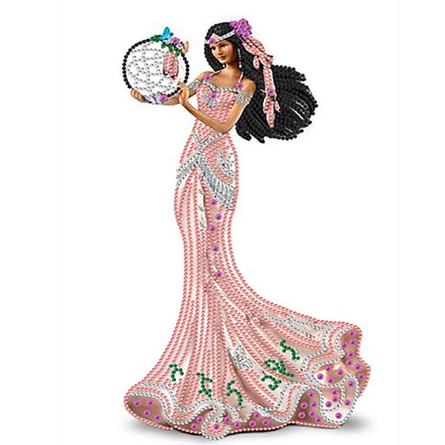 Cuadros Decorativos Kit de pintura de diamante con forma especial parcial de bricolaje 5D Lady elegante (YXC516) Wdftyju de costura negro 4 estilos