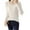 Beige, variant on GigrtiJin Womens V-Neck Ribbed Knitted Top Long Sleeved Solid Color Trendy Casual Comfy Pullover Sweaters Tops