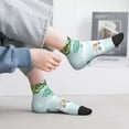 thumbnail image 2 of Rateoe Animals Riding Across The Sky Pattern Quarter Crew Socks,Toe Seamed Ankle Socks,Cotton Cushioned Breathable Athletic Crew Sports Socks, 2 of 7