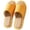 Orange, variant on Women's Fuzzy Slippers Winter Warm House Shoes Anti-Skid Rubber Sole Faux Fur Sandals Slip On Open Toe Bedroom Indoor Outdoor Slipper Navy 10-10.5