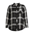 thumbnail image 2 of Terra & Sky Women's Plus Size Plaid Button-Down Shirt, 2 of 5