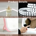 thumbnail image 4 of PayUSD Vanity Mirror with Light Travel Makeup Mirror 5X Magnifying Touch Screen Control Rechargeable Lightweight Desk Tabletop LED Folding Cosmetic Handheld Mirror 5.7''x7.3'' Small Pink, 4 of 5