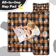 thumbnail image 4 of Orange and Black Plaid Christmas Snowflake Pattern Toddler Nap Mats for Kids Preschool,60"x20" Sleeping Mat Bag or Kids,Toddler Sleeping Bag,Toddler Nap Mat or Daycare, 4 of 6