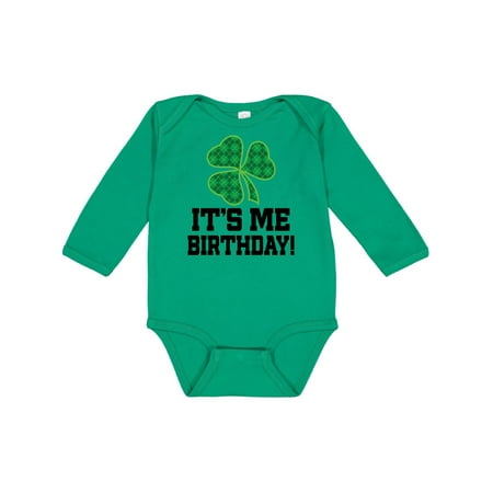 

Inktastic Irish Shamrock Birthday Gift Baby Boy or Baby Girl Long Sleeve Bodysuit