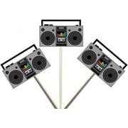 CUPCAKE BOOM BOX CUPCAKE CAKE 80's Party Cupcake , 12 Count