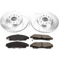thumbnail image 3 of PowerStop Front Z23 Evolution Sport Carbon-Fiber Ceramic Brake Pad and Drilled & Slotted Rotor Kit Fits: BUICK CHEVROLET GMC Select Models K7409, 3 of 10