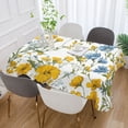 thumbnail image 2 of Yayeee Tablecloths for Rectangular Tables 54 x 54 inch Party Table Cover, Yellow Floral, 2 of 6