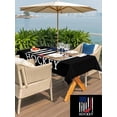 thumbnail image 4 of Outdoor Tablecloth with Umbrella Hole and Zipper, Black American Flag Rectangle Table Cloth 60x120 Inch Waterproof Tablecloth, Abstract Red Hockey Stripes Us Flag Picnic Table Cover for Patio Camping, 4 of 7