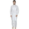 thumbnail image 1 of Royal Mens Pathani Suit For Men Ocassional Linen Look- White, 1 of 1