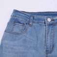 thumbnail image 5 of Sngxgn Women's Mid Rise Stretch Cut Jean(Blue,M), 5 of 8