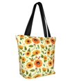 thumbnail image 2 of KLL Tote Bag for Women Sunflowers And Butterflies Print Shopping Grocery Reusable Bags for Office School Shopping Travel, 2 of 6