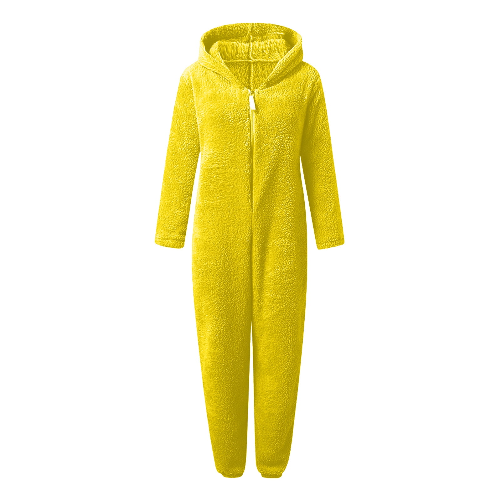 Womens Cute Sherpa Romper Fleece Onesie Pajama,Women's Fleece Onesie Loungewear Pajamas Winter Warm Romper Nightwear One Piece Zipper Hooded Jumpsuit Sleepwear Playsuit