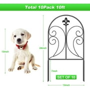 Decorative Garden Fence, 10-Pack Rustproof Metal No-Dig Fence Animal Barrier for Dogs, Arched Flower Bed Edging Ornamental Wire Border Panel Fencing for Yard, Patio, and Outdoor Decor(Butterfly)