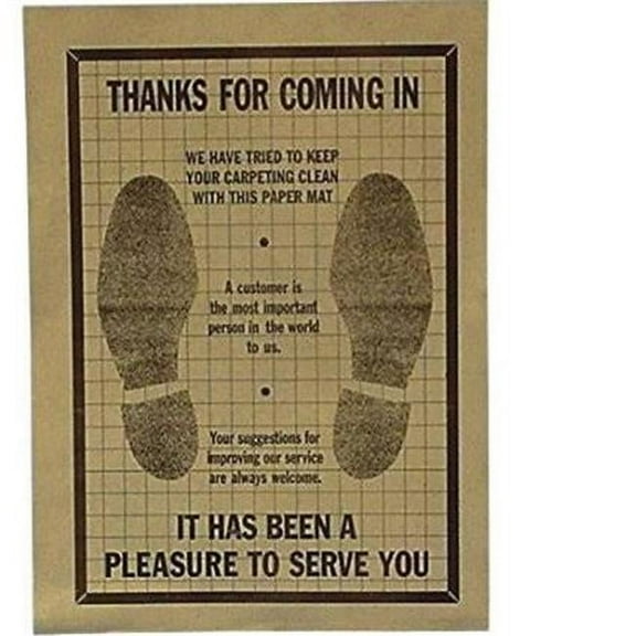 John Dow Industries  Paper Floor Mats - Box of 500