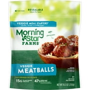 MorningStar Farms Meal Starters Vegan Original Meatless Meatballs, 10.3 oz Bag