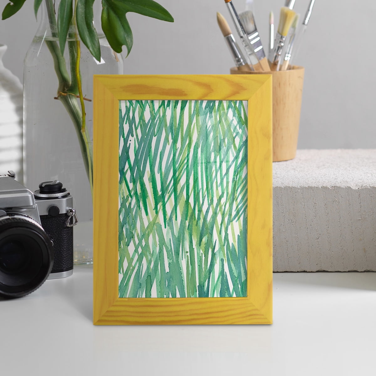 Just Grass I - Framed Print w/glass - Sunflower Yellow