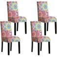thumbnail image 1 of Chair Covers Stretch Dining Chair Covers Removable High Back Chair Protective for Dining Room Kitchen Banquet Party Decoration (M-Red, 4 PCS), 1 of 8