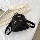 thumbnail image 4 of Mochila Lona Con Flores Mochila Pequeña Informal Y Versátil para Mujer 3318 (negro), 4 of 9
