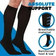 thumbnail image 5 of Made in USA - Compression Knee High for Men Circulation 15-20mmHg Black, Large, 5 of 11