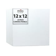 milo Canvas Panel Boards for Painting | 12x12 inches | 24 Pack