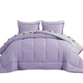 thumbnail image 4 of Aisbo 5 Pieces Lavender/Light Grey Twin Bed Comforter Set with Sheets - Bed in a Bag with Comforter and All Season Sheets, Pillowcases, 4 of 9