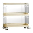 thumbnail image 6 of YOTQUSKI 3 Tier Rolling Storage Cart, Utility Cart on Wheels, Bathroom Cart, Rolling Kitchen cart, Rolling Cart Organizer for Office, Living Room, Kitchen, Laundry, Daily Necessities, 6 of 7