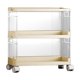 thumbnail image 2 of mfyjkho Carrito De Almacenamiento Plegable Con Ruedas, Estante Organizador De Plástico De 2 Niveles Para Cocina, Despensa Y Sala De Estar, Estante Multiusos Plegable, 1 Unidad, 2 of 7