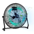 thumbnail image 2 of Canddidliike 3-Speed High Velocity Floor Fan with Adjustable Tilt Angle and Handle-Black, Box Fan For Full-Force Circulation, 2 of 9